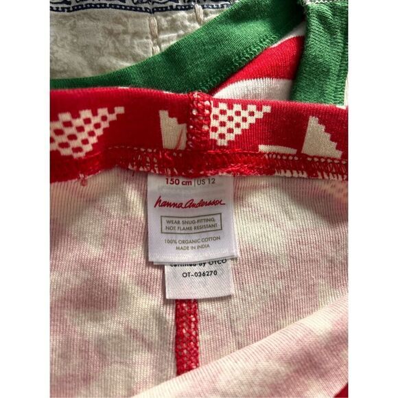 Hanna Andersson Christmas snowflake pajamas size 12 C11-8 - Picture 4 of 4